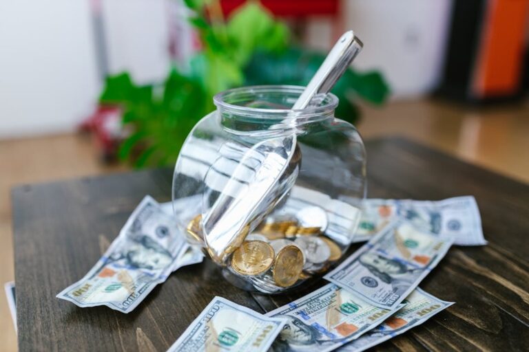 Money on table